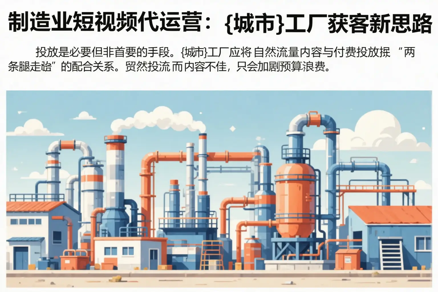 制造业短视频代运营：图木舒克工厂获客新思路