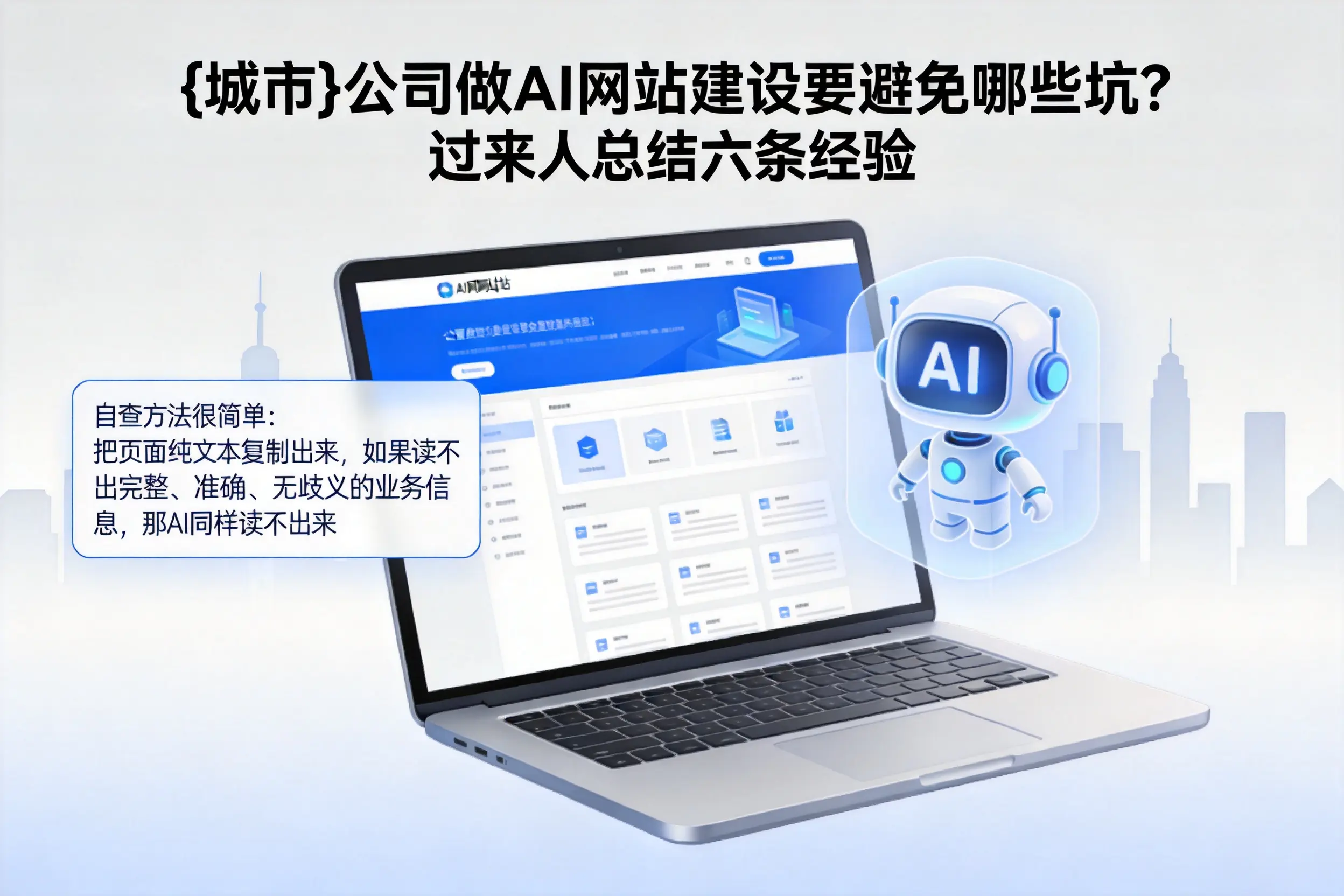 图木舒克公司做AI网站建设要避免哪些坑?过来人总结六条经验