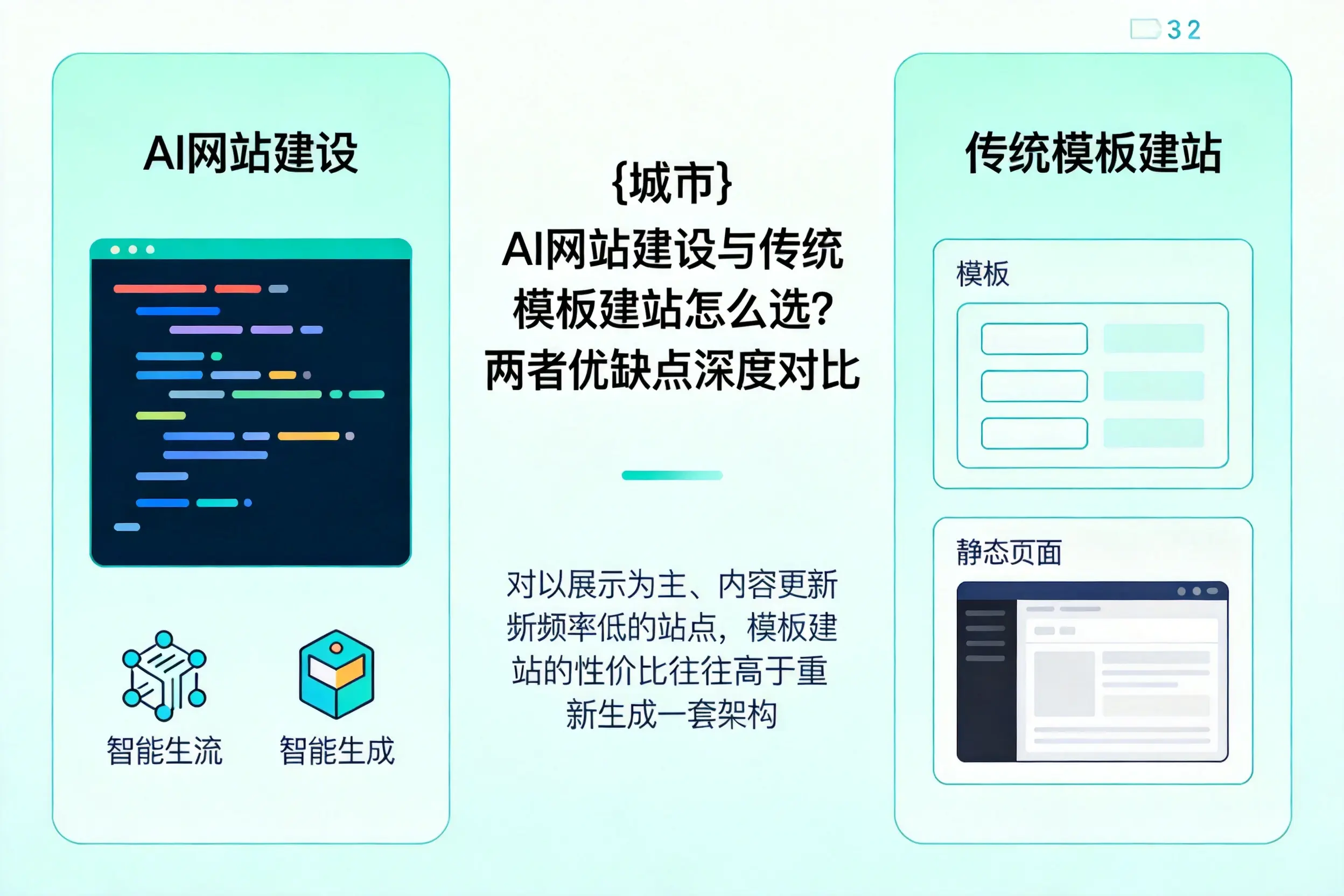图木舒克AI网站建设与传统模板建站怎么选?两者优缺点深度对比