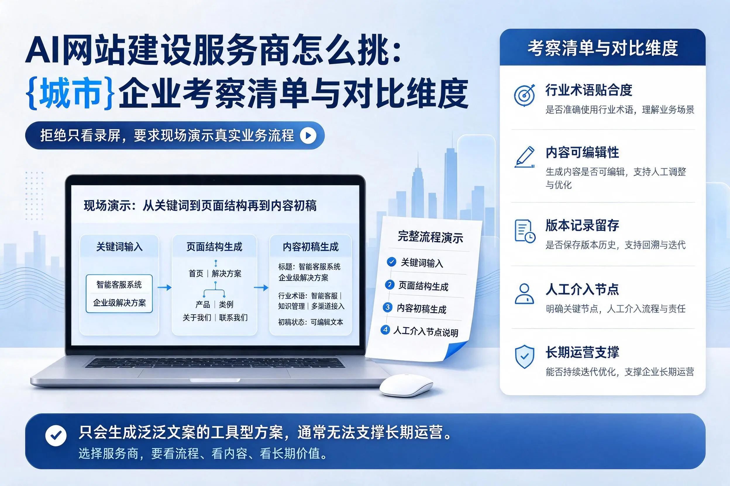 AI网站建设服务商怎么挑：图木舒克企业考察清单与对比维度